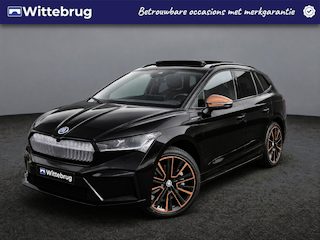 Skoda Enyaq iV 80 204pk Founders Edition Black / Panorama dak / Leder / Navigatie / LM 21 inch / Matrix LED / Camera