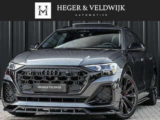Audi Q8 E-Hybrid Quattro 360KW Competition Plus | Panoramadak | 5 Jr Garantie | Alcantara Hemelbekleding | Carbon Inleg | Stoelmassage + Ventilatie | Achterasbesturing | 360 Camera | B&O Sound | HUD | OLED | Soft Close | Ambiance Interieur |