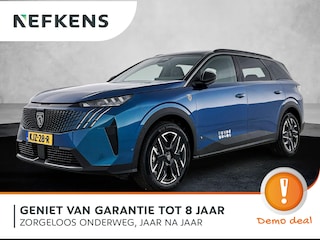 Peugeot 5008 SUV GT Hybrid 145pk Automaat | DEMO | 7 Zitplaatsen | Navigatie | 360° Camera | Handsfree Achterklep | Stoel- en stuurverwarming | Adaptieve Cruise Control | Climate Control | Parkeersensoren v+a | Matrix Led koplampen | Keyless | Draadloze Apple Carplay / Android Auto | Sfeerverlichting | Donker getint glas | Afwijkende dakkleur | 19" Lichtmetalen velgen |
