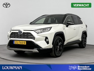 Toyota RAV4 2.5 Hybrid Bi-Tone Innovation Pack | Panorama Schuif/Kantel Dak | Trekhaak Afneembaar | JBL | Dodehoek detectie | 360 Camera | Stoelverwarming | Parkeersensoren voor+achter | Navigatie | Apple CarPlay/Android Auto | Cruise Con