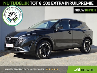 Nissan Qashqai 1.3 MHEV Xtronic N-Connecta / Fabrieksgarantie tot 09-2028 / Cold Pack / Trekgewicht 1800 kg / Rondomzicht camera / Apple Carplay Android Auto / Stuur- Stoel & Voorruitverwarming / Draadloze telefoon lader / Keyless Entry/Start /