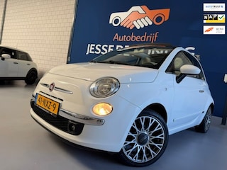 Fiat 500 1.2 Lounge cabriolet automaat / bj.2011 / kleur: wit / NAP met 131239 km./ APK 07/2027 / half leder/climate/sportvelgen