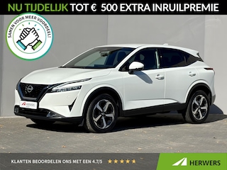 Nissan Qashqai 1.3 MHEV Xtronic Tekna / Dealer Onderhouden / Cold Pack / Trekgewicht 1800 kg / Head Up Display / Stuur- Stoel & Voorruit verwarming / Rondomzicht camera / Adaptief cruise control / Elektrische achterklep / Apple Carplay Android Auto /