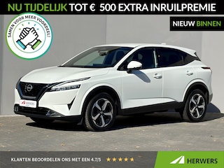 Nissan Qashqai 1.3 MHEV Xtronic Tekna / Dealer Onderhouden / Cold Pack / Trekgewicht 1800 kg / Head Up Display / Stuur- Stoel & Voorruit verwarming / Rondomzicht camera / Adaptief cruise control / Elektrische achterklep / Apple Carplay Android Auto /
