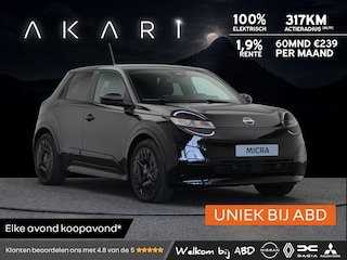 Nissan Micra AKARI 40 kWh 120pk | Midnight Pack | Uniek bij ABD |