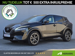 Nissan Qashqai 1.3 MHEV Xtronic Tekna Plus / Dealer onderhouden / Elektrisch achterklep / All season banden / head-up display / Panoramadak / Apple Carplay Android Auto / Trekgewicht 1.400 kg / Keyless Entry/Start / rondomzicht camera / Stuur- Stoel & Voorruitverwarming /