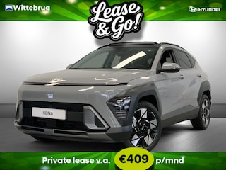 Hyundai Kona 1.6 GDI HEV Premium Sky Full Hybride Automaat met Panorama schuifdak, Navigatie, Lederen bekleding en Climate Control Private lease een KONA Hybrid al vanaf € 409 p/m!