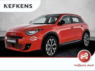 Fiat 600 e 156pk La Prima 54 kWh Automaat | 3 Fase | Elektrische Achterklep | Elektrische Bestuurdersstoel met Massage | Navigatie | Climate Control | Adaptieve Cruise Control | 18" LMV | Achteruitrijcamera | LED | Stoelverwarming | Keyless Entry/Start | Dodehoekdetectie | Apple Carplay/Android Auto |