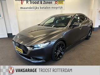 Mazda 3 2.0 e-SkyActiv-G M Hybrid 122 Luxury | Adaptieve cruise control | Stoel+Stuurverwarming | Head up display | Keyless | Achteruitrijcamera | Bose audio | Lederen bekleding | Navigatie | Climate control | Memory seats