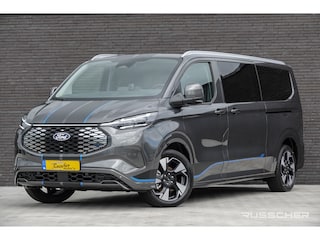 Ford Transit Custom L2H1 218Pk Aut. | Tourneo Sport | 8-Persoons | Nieuwe 71kWh Accu | Elektrisch | Panoramadak | 360° Camera | 19''