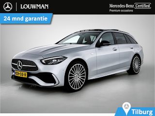 Mercedes-Benz C-klasse Estate 300 e Business Solution AMG AMG Line | Night Pakket | Panorama Schuif-Kanteldak | Distronic | Parkeerpakket met 360°-camera | Sfeerverlichting. Inclusief 24 maanden Mercedes-Benz Certified garantie voor Europa.