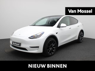 Tesla Model Y Long Range AWD 75 kWh VERWACHT !!! | AFNEEMBARE TREKHAAK | PANORAMADAK | ELEKTRISCHE KOFFERKELP | LEDEREN BEKLEDING | STOELVERWARMING | STUURWIELVERWARMING | PARKEERSENSOREN VOOR + ACHTER | CAMERA | 12 MAANDEN BOVAG GARANTIE |