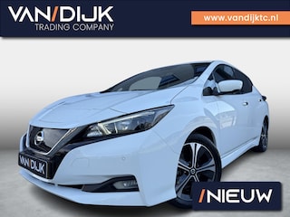 Nissan Leaf N-Connecta 40 kWh ✓SOH 88.6% ✓Navigatie ✓360° Camera ✓BLIS ✓Adaptive Cruise ✓Apple Carplay & Android auto ✓Stuur- Stoelverwarming ✓Parkeersensoren ✓Lichtmetaal