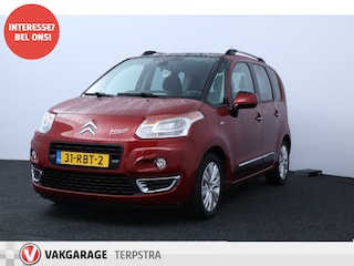 Citroën C3 Picasso 1.4 VTi Exclusive/ Trekhaak/ 16'' LMV/ PDC/ Panorama-Dak/ Clima/ Cruise/ Elek. pakket/ Isofix/ Bluetooth/ Armsteun/ LEDER. Stuurw./ AUX & USB/ Chroom/ Extra getint glas/ Dakrails.