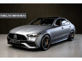 Mercedes-Benz C-klasse 300 e AMG Line | Magno | Panoramadak | Stoelverwarming | Adaptive Cruise Control | Dodehoekdetectie | Head-Up Display | Memory Seat | 360 Camera | Keyless | Ambiance Verlichting | Navigatie | Apple Carplay