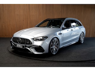 Mercedes-Benz C-klasse Estate AMG 63 S E Performance Pano HUD Burmester 360 Camera Distronic Plus Memory seats LM velgen Massage Stoelventilatie Stoelverwarming MB Leer/ Alcantara PTS Climate LM velgen Elektr. bedienb. achterklep BTW