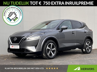 Nissan Qashqai 1.3 MHEV Xtronic N-Connecta / Dealer onderhouden / 1.800 kg trekgewicht / Cold Pack / Stuur-, stoel- en voorruitverwarming / Camera 360° / Navigatie / Apple Carplay Android / 18" LM wielen /