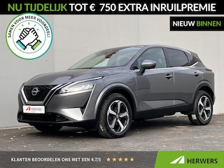 Nissan Qashqai 1.3 MHEV Xtronic N-Connecta / Dealer onderhouden / 1.800 kg trekgewicht / Cold Pack / Stuur-, stoel- en voorruitverwarming / Camera 360° / Navigatie / Apple Carplay Android / 18" LM wielen /