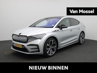 Skoda Enyaq Coupé iV 80 RS | PANORAMADAK | SFEERVERLICHTING | STOEL-STUUR-VOORRUIT VERWARMING | ELEK.STOEL | ADAPTIEF CRUISECONTROL | CAMERA |