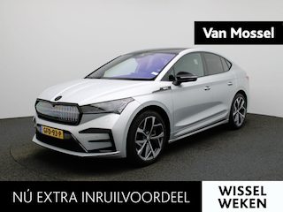 Skoda Enyaq Coupé iV 80 RS | PANORAMADAK | SFEERVERLICHTING | STOEL-STUUR-VOORRUIT VERWARMING | ELEK.STOEL | ADAPTIEF CRUISECONTROL | CAMERA |