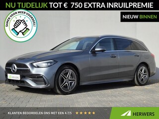 Mercedes-Benz C-klasse 300 e AMG Line / SOH 99,8% / Elektrische trekhaak / Stoelverwarming / Elektrische achterklep / Trekgewicht 1800 kg / Burmester Audio Systeem / Adaptief cruise control / Achteruitrijcamera / Apple Carplay Android Auto /