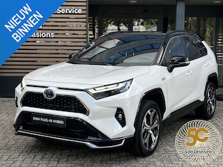 Toyota RAV4 2.5 Plug-in Hybrid AWD Bi-Tone Plus STOEL/STUURVERW STOEL-KOELING BLIND-SPOT 360° CAMERA PARK-SENSOREN APPLE/ANDROID EL-ACHTERKLEP TREKHAAK