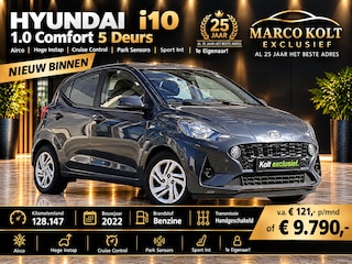 Hyundai i10 1.0 Comfort 5 Deurs | Airco | Hoge Instap | Cruise Control | Park Sensors | Sport Int | 1e Eigenaar!