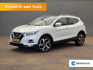 Nissan Qashqai 1.3 DIG-T Premium Edition 19" Lichtmetaal | Lederen Bekleding | Trekhaak | Panorama Dak | Elek. Stoelen | Camera Rondom | Cruise | Navigatie  | Airco (automatisch) | Apple Carplay/Android Auto|telefoonintegratie premium | Chroom delen exterieur