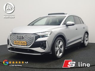 Audi Q4 40 S Line 77 kWh 204pk Dealer O.H. | Panodak | Adaptive Cruise | Head Up | Camera | Matrix LED | Camera | Warmtepomp | Sportstoelen Memory & Verwarmd | Stuur Verwarmd | Apple Carplay | Navigatie | DAB |