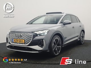 Audi Q4 35 2x S Line 55 kWh 170pk Dealer O.H. | Panodak | Lederen Sportstoelen Memory | Adaptive Cruise | Head Up | 360 Camera | Sonos Audio | Matrix LED | Keyless | Blis | Apple Carplay | Navigatie | DAB |