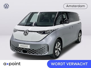 Volkswagen ID. Buzz Pro 86 kWh LWB 7p. 286 pk | Warmtepomp | Navigatie | Panoramadak | Parkeersensoren (Park assist) | Rondomzicht camera | Stoelverwarming | Elektr. Schuifdeuren | Verwarmde voorruit | Verwarmd stuur |