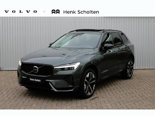 Volvo XC60 T6 Plug-in hybrid AWD Ultra Dark | Luchtvering | Panoramadak | Trekhaak | Verwarmbare voorstoelen en stuurwiel | Verwarmde achterbank | Head-up display | 360 graden camera |  Premium audio by Harman Kardon | Adaptieve cruise control & pilot assist | Volledig elektrisch verstelbare stoelen met geheugen