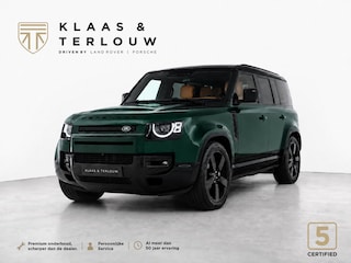 Land Rover Defender 110 P300e X-Dynamic HSE | HNP € 126060,- | Caraway | Elec Trekhaak | 22'' | Body wrap Britisch Racing green
