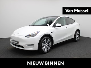 Tesla Model Y Long Range AWD 75 kWh | FSD | BTW-Auto | Lage KM std. | Panorama dak | Stoel verwarming | Leder | Navigatie | Climate control | Camera | Parkeer sensoren | LED | Elec. achterklep