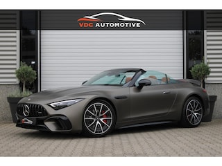 Mercedes-Benz SL Roadster 63 4MATIC+ Monzagrijs Magno | Burmester | Digital Light | Airscarf | Rode Kap | Memory | Keyless | Night | Distronic | BTW