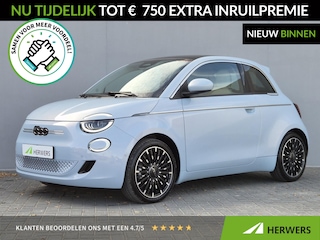 Fiat 500 La Prima by Bocelli 42 kWh / SOH 97% / Panoramadak / Winter & Style pakket / Leder / CCS snelladen / Achteruitrijcamera / JBL Audio Systeem / Stoelverwarming / Adaptief cruise control / Keyless Entry/Start /