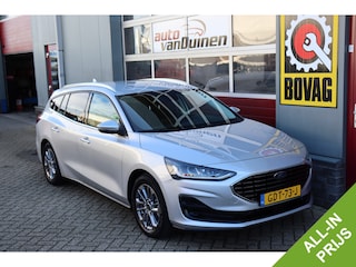 Ford Focus Wagon 1.0 EcoBoost Hybrid Titanium O.a: PDC, Trekhaak, Navi, Clima, Cruise, DAB, Etc. All-in prijs!
