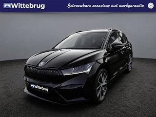 Skoda Enyaq iV 80 Sportline Plus / Trekhaak wegklapbaar / Warmtepomp / Head up Display / Stoel + voorruit verwarming trans