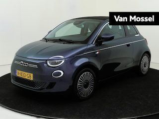 Fiat 500 La Prima 42 kWh Cabrio | ACHTERUITRIJCAMERA | STOELVERWARMING | APPLE CARPLAY - ANDROID AUTO | LEDEREN BEKLEDING | CLIMATE CONTROL |