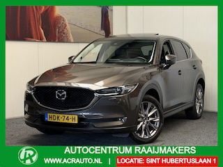 Mazda CX-5 2.5 SKYACTIV-G 194 GT-M 4WD SCHUIFDAK TREKHAAK AUTOMAAT NAVIGATIE CRUISE CONTROL HEAD-UP DISPLAY KEYLESS GO APPLE CARPLAYANDROID RIJSTROOKSENSOREN DODEHOEKSENSOREN 360 CAMERA ZEER MOOI !!