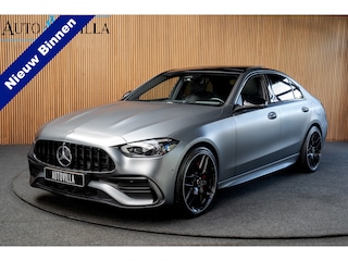 Mercedes-Benz C-klasse 300 e AMG Line Panodak Leer 360° Memory Distronic+ Matrix Laser LED Burmester Navi LED Nightpack Elektr. trekhaak PTS Ambient Plus Elekt. achterklep LM velgen