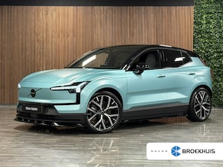 Volvo EX30 Twin Motor Performance Ultra 69 kWh | Uniek! | Volvo Flash Green/Zwart | Bodykit rondom | Heico verlaging set | Heico verbreding set | Dakspoiler | Black Pack: zwart logo | 360° 3D Camera | Stoel en Stuurwielverwarming | Panoramadak | Harman Kardon | 20 inch | Elektrische voorstoelen | Adaptieve Cruise Control | Pilot Assist | BLIS Dode Hoek Detectie | Keyless Drive | Parkeersensoren voor+achter | Privacy Glass | Google Infotainment | Elektrisch bedienbare achterklep | Electronic Climate Control 2-Zone | Tailored Wool Blend bekleding | Warmtepomp | Apple Carplay | Volvo On Call met mobiele App functie | Onyx Black Metallic met unieke speciaal voor Broekhuis gemaakte Flash Green wrap | Flash Green verwijst naar de vroegere 'R' modellen kleur van Volvo |