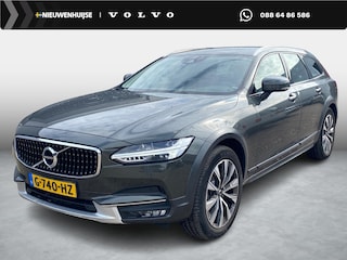 Volvo V90 2.0 T5 AWD Pro | Pine grey metallic | Maroonbrown Nappa leder | Black Walnut Wood |Trekhaak | Adaptieve cruise control | Camera | Alarm | BLIS | Parkeersensoren |