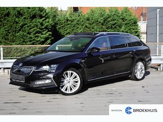 Skoda Superb Combi 1.4 204pk L&K iV PHEV | ACC | Volledig lederen stoelen | Elektrisch verstelbare stoelen incl geheugen | Schuif-kanteldak | Trekhaak elektrisch wegklapbaar | Comfort Plus | Canton Audio