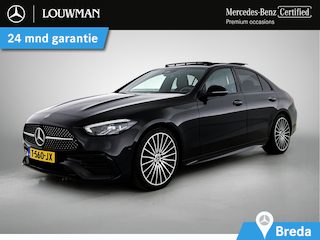 Mercedes-Benz C-klasse 180 AMG Line Panoramadak | 19" multispaaks velgen | Stoelverwarming | Dodehoekassistent Inclusief 24 maanden MB Certified garantie voor Europa.