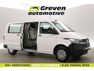 Volkswagen Transporter 2.0 TDI L2H1 | DC | 6 Zits | Airco | Cruise | Carplay | 2xSchuifdeur | Trekhaak | Parkeersens.