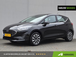Ford Fiesta 1.0 EcoBoost Hybrid Titanium / Navigatie via Apple Carplay of Android Auto / Stuur- Stoel & Voorruitverwarming / Cruise control / Keyless Entry/Start / Climate control / Parkeersensoren achter /