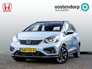Honda Jazz 1.5 i-MMD 109pk Hybrid CVT Crosstar Automaat | Bi-Tone Surf Blue | Volledig onderhouden | Navigatie | PDC v/a | Camera | Carplay / Android