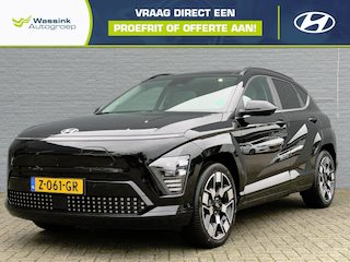 Hyundai Kona Premium Sky 65.4 kWh | SOH 98% | Schuif-Kanteldak | Wit Lederen Bekleding | Stoelventilatie | Stoel & Stuurverwarming | 360 Camera | Parkeersensoren Voor & Achter
