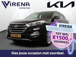 Hyundai Tucson 1.6 T-GDi Premium Navigatie - Achteruitrijcamera - Stoel & Stuurverwarming - Stoelventilatie - Leder - Trekhaak - 1900 KG trekgewicht - Virena zekerheidspakket € 895,-